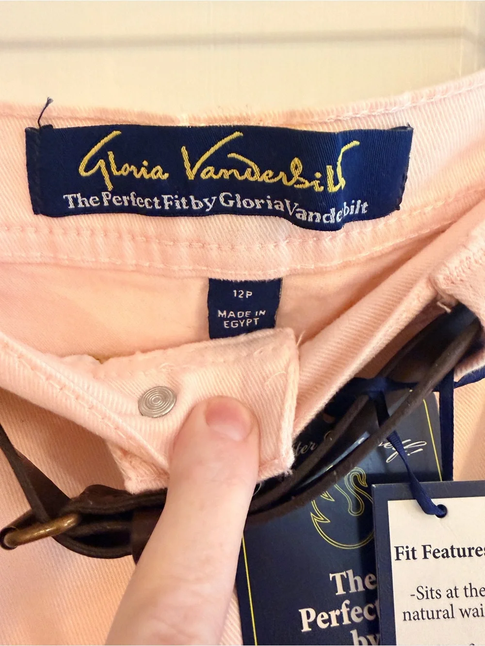 Gloria Vanderbilt Amanda Jeans 12P Pink Stretch Straight Leg NWT - Picture 4 of 7
